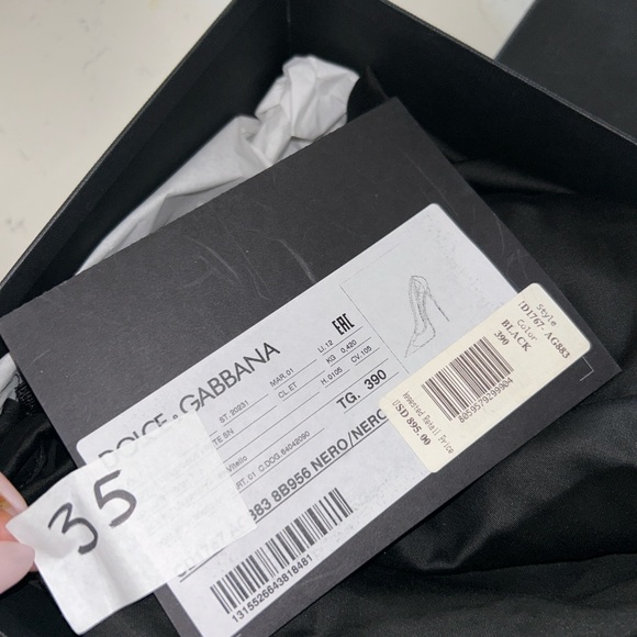 Dolce & Gabbana Black and Gold Stiletto Heels - Picture 14 of 16